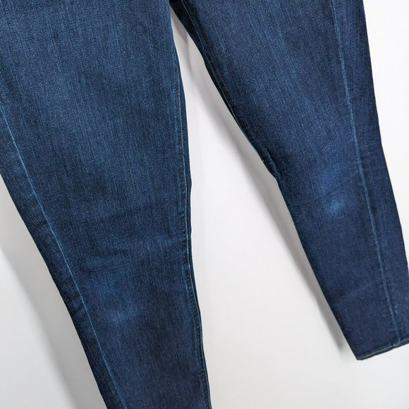 Madewell Skinny Skinny Jeans 27x32 Dark Wash Cotton Stretch Denim Blue Low Rise - Picture 6 of 11